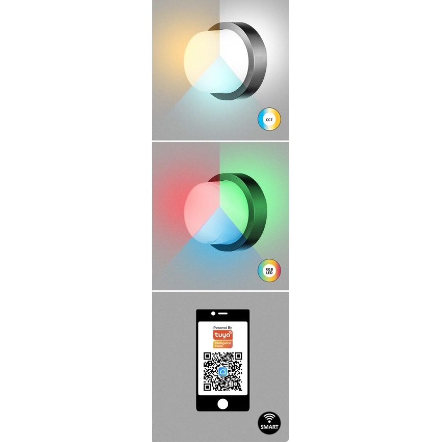 Rabalux - LED RGBW Wandlamp voor buiten LED/10W/230V IP54 Wi-Fi Tuya