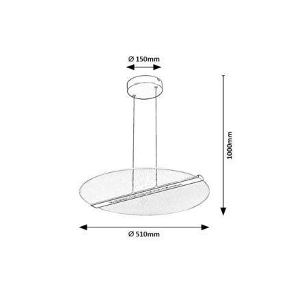 Rabalux - LED-hanglamp aan kabel LED/24W/230V 3000K