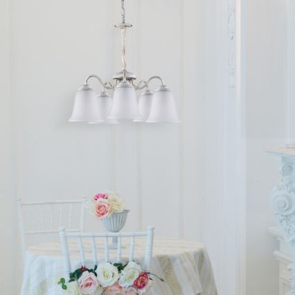 Rabalux 7261 - Hanglamp FABIOLA E27/40W/230V wit