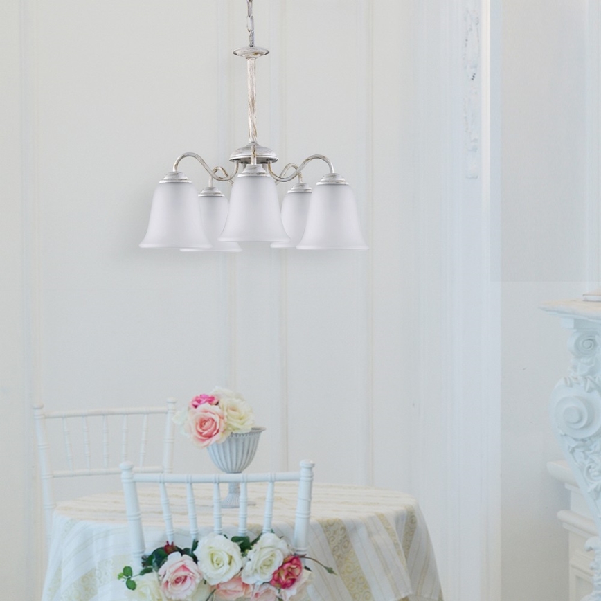 Rabalux 7261 - Hanglamp FABIOLA E27/40W/230V wit