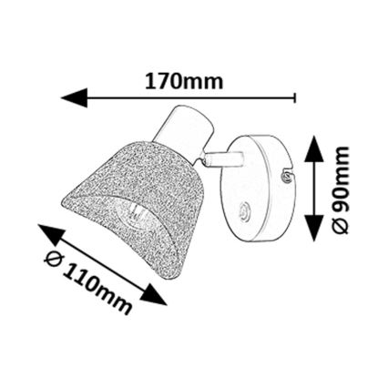Rabalux - Wandspot 1xE14/10W/230V