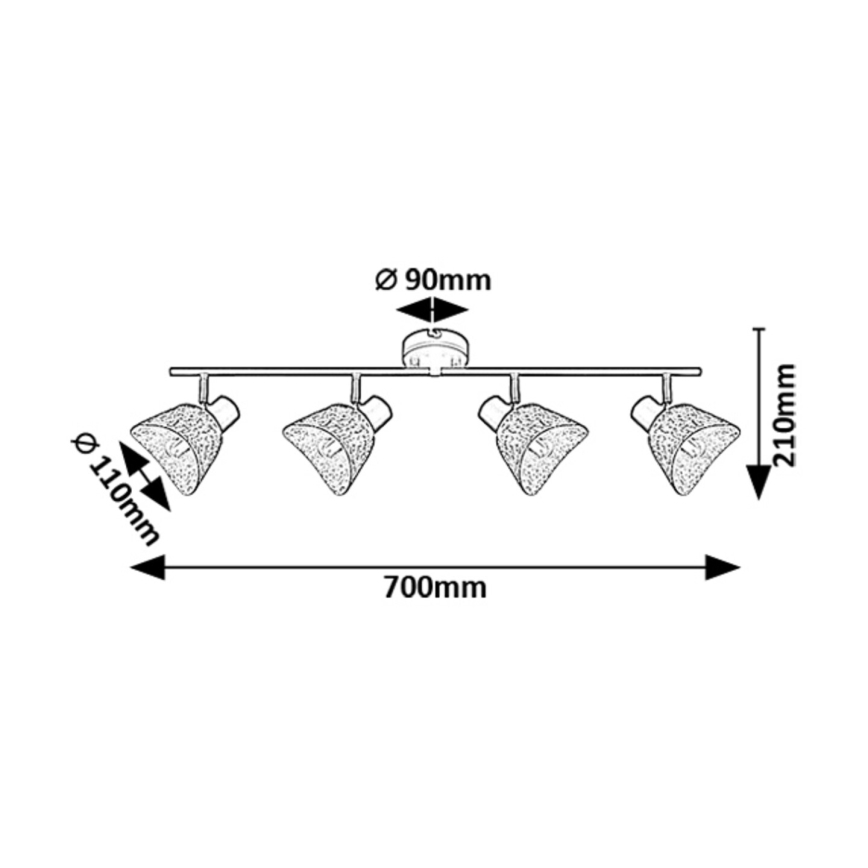 Rabalux - Spot 4xE14/10W/230V