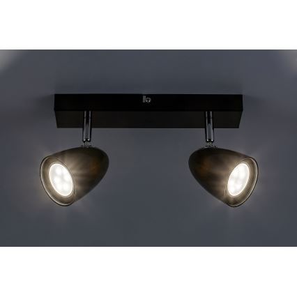 Rabalux - Spot 2xGU10/5W/230V zwart