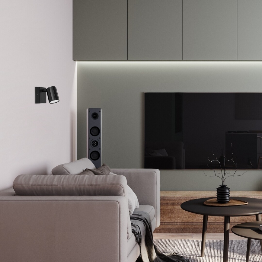 Rabalux - Wandspot 1xGU10/5W/230V zwart