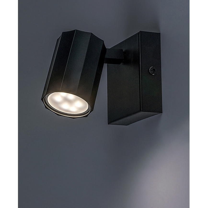 Rabalux - Wandspot 1xGU10/5W/230V zwart