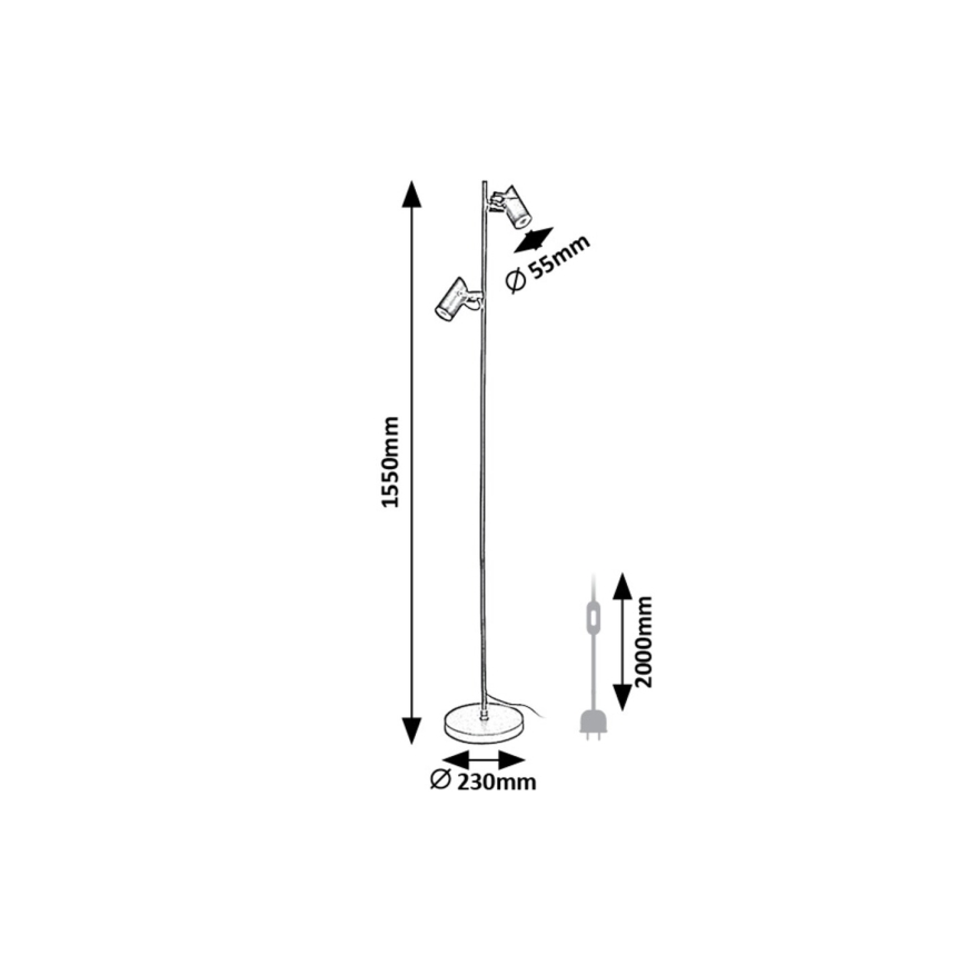 Rabalux - Staande Lamp 2xGU10/10W/230V