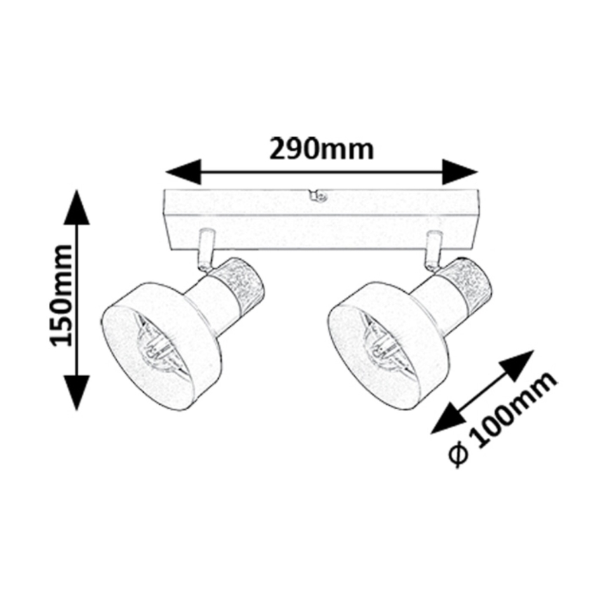 Rabalux - Spot 2xE14/15W/230V