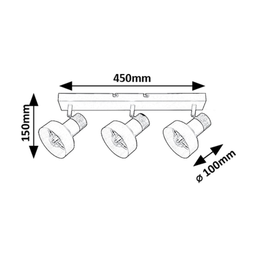 Rabalux - Spot 3xE14/15W/230V