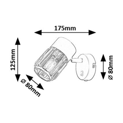 Rabalux - Wandspot 1xE14/15W/230V