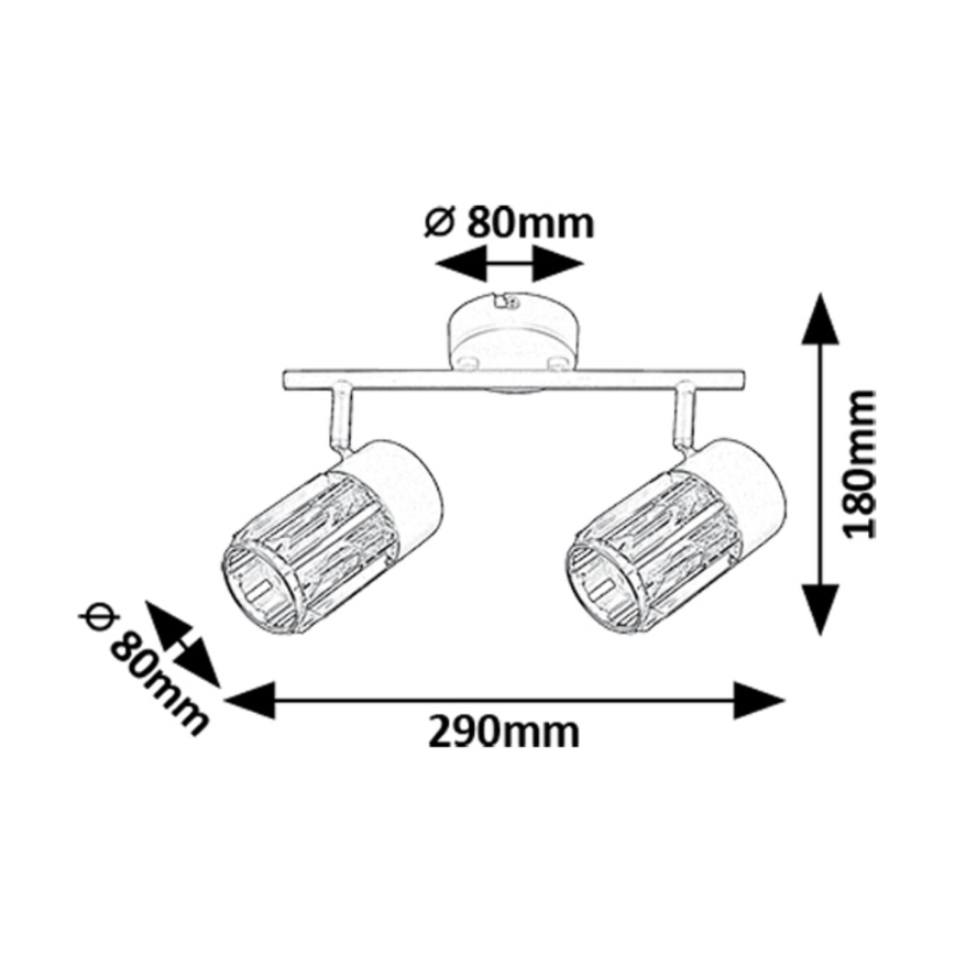 Rabalux - Spot 2xE14/15W/230V
