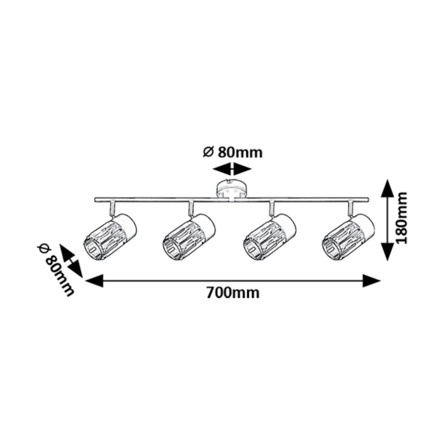 Rabalux - Spot 4xE14/15W/230V