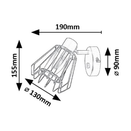 Rabalux - Wandspot 1xE14/40W/230V