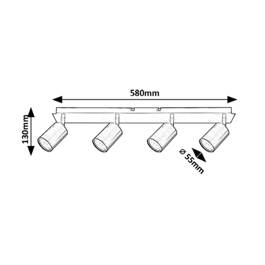 Rabalux - Spot 4xGU10/15W/230V