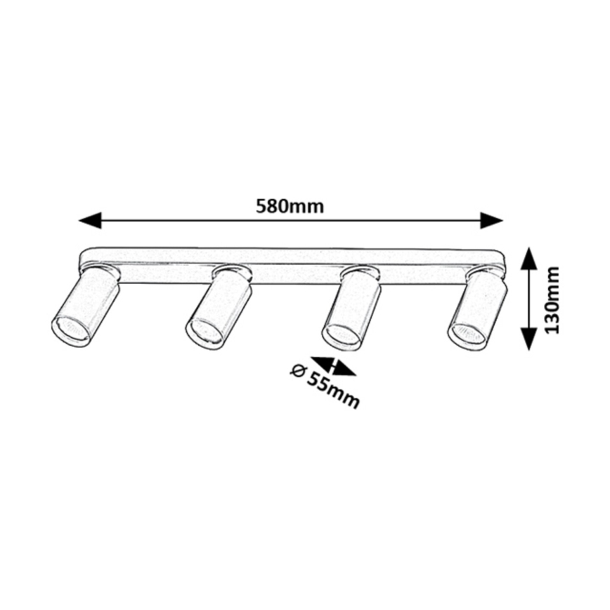 Rabalux - Spot 4xGU10/5W/230V doré