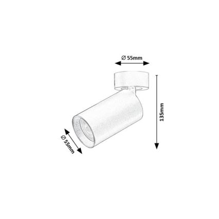 Rabalux - Richtbare spot 1xGU10/7W/230V zwart