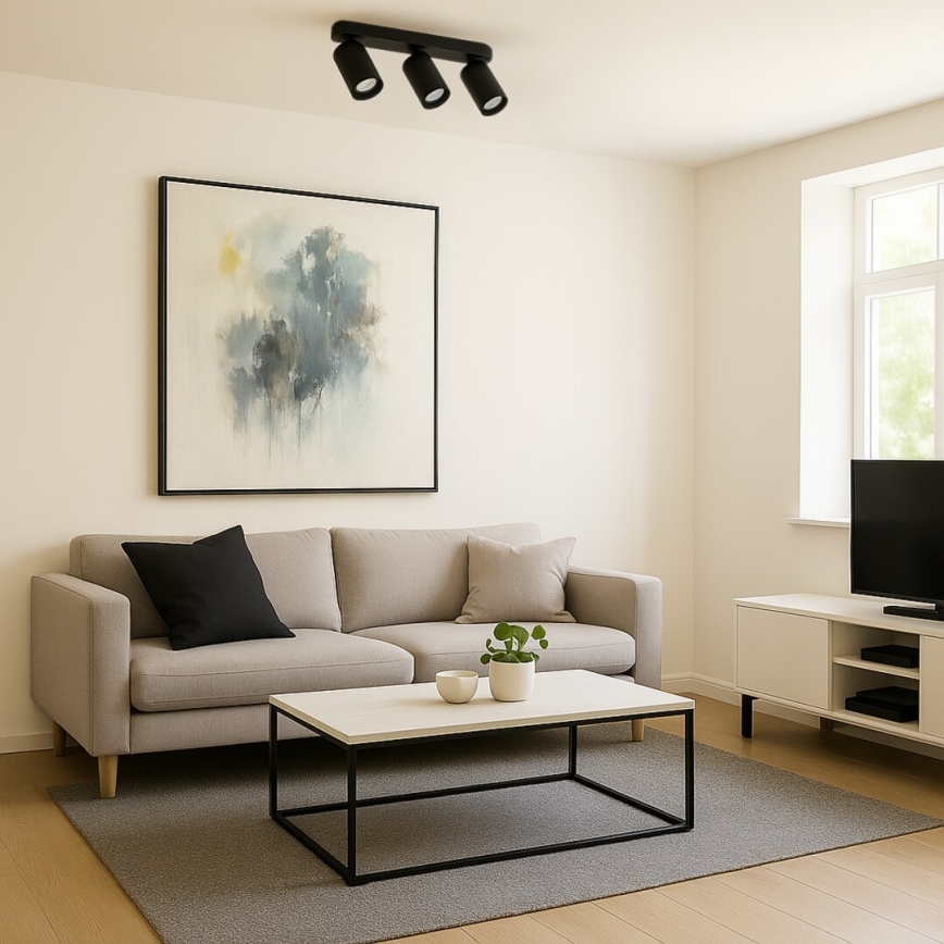 Rabalux - Plafondspot 3xGU10/7W/230V zwart