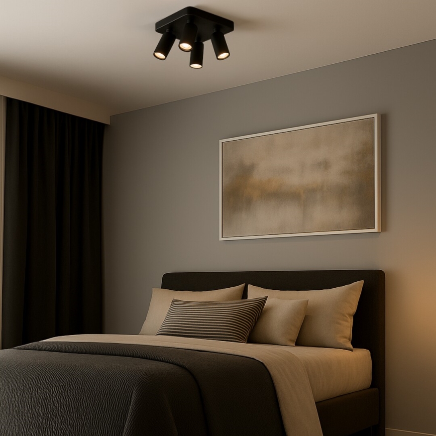 Rabalux - Spot 4xGU10/7W/230V noir