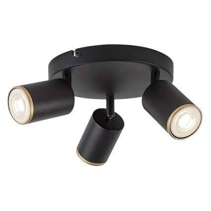 Rabalux - Spot 3xGU10/15W/230V noir