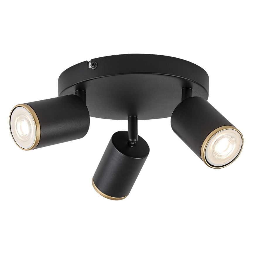Rabalux - Plafondspot 3x GU10/15W/230V zwart