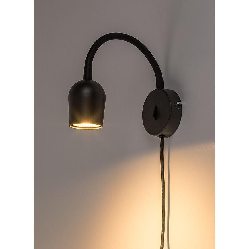 Rabalux - Wandspot 1xGU10/15W/230V zwart