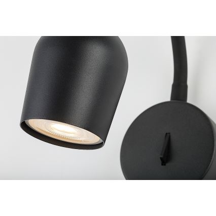 Rabalux - Wandspot 1xGU10/15W/230V zwart