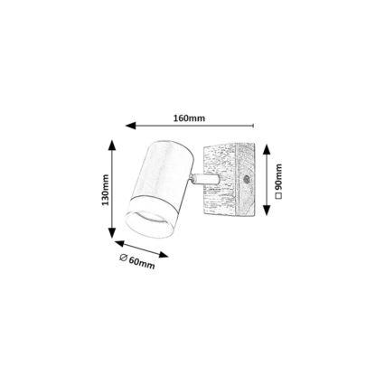 Rabalux - Wandspot 1xGU10/5W/230V eiken