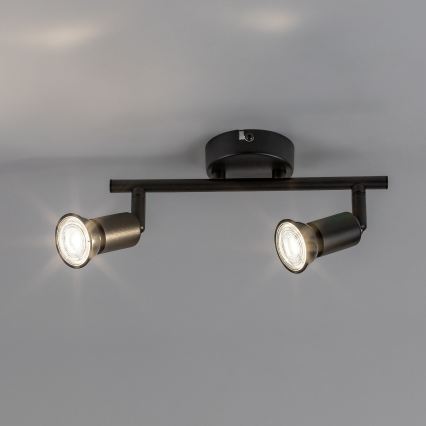 Rabalux - Spot orientable 2xGU10/25W/230V noir