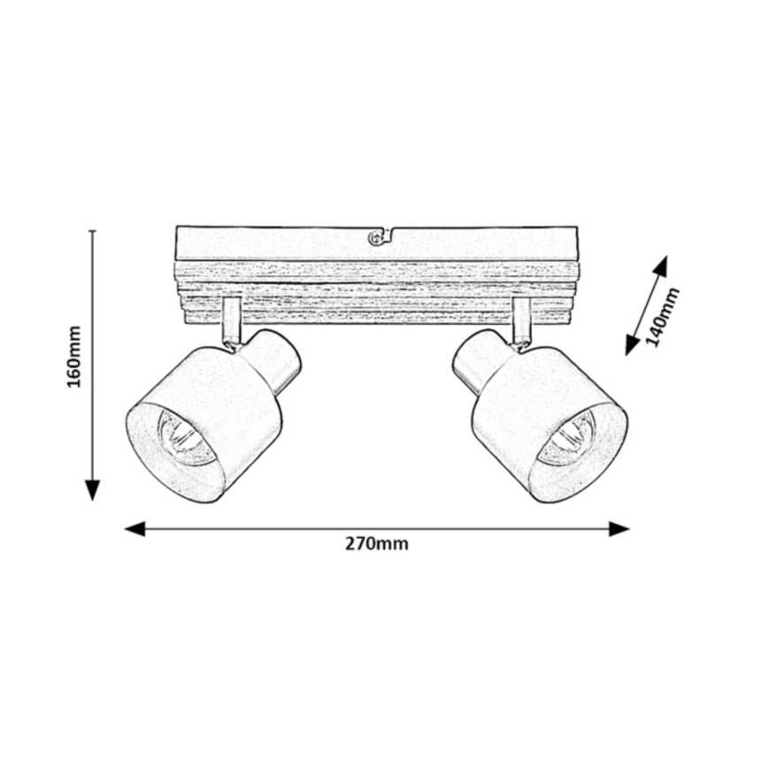 Rabalux - Spot 2xE14/10W/230V