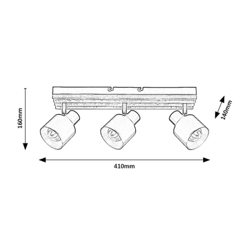 Rabalux - Spotlamp 3xE14/10W/230V