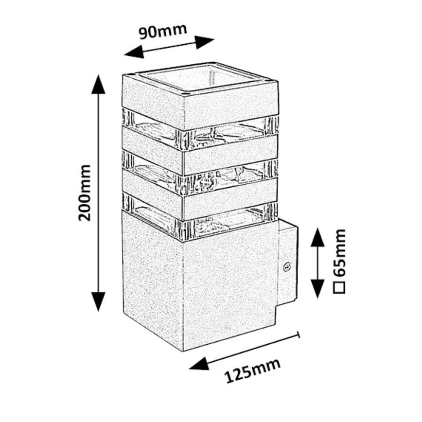 Rabalux - Wandlamp voor buiten 1xE27/12W/230V IP44
