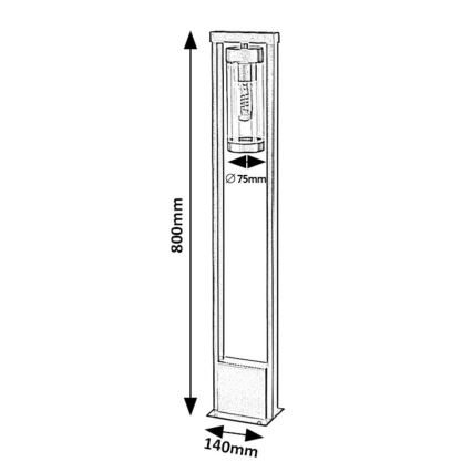 Rabalux - Buitenlamp 1xE27/12W/230V IP44