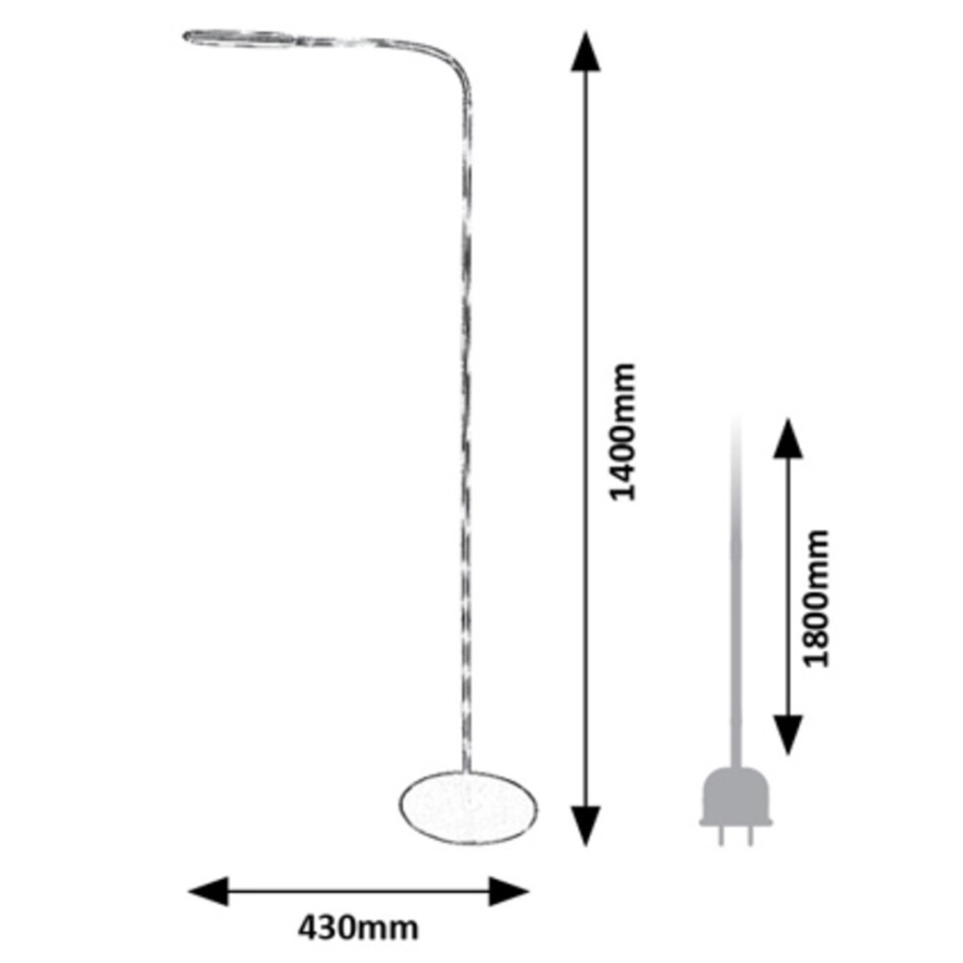 Rabalux - LED Dimbare Touch Vloerlamp LED/10W/230V 3000-6000K grijs