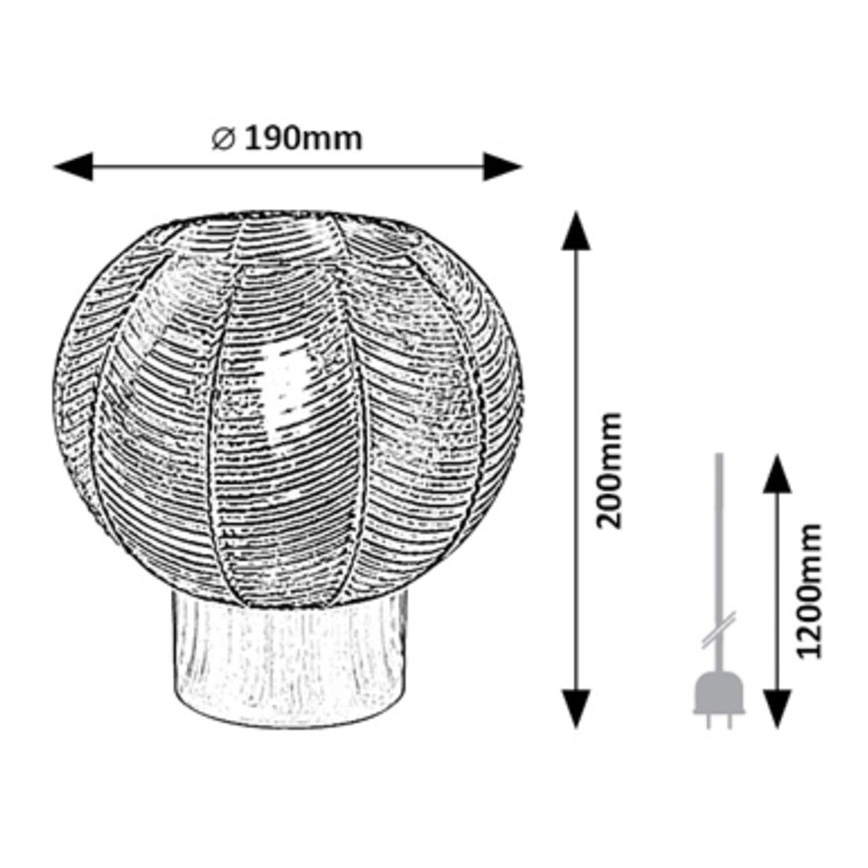 Rabalux - Lampe de table 1xE27/40W/230V