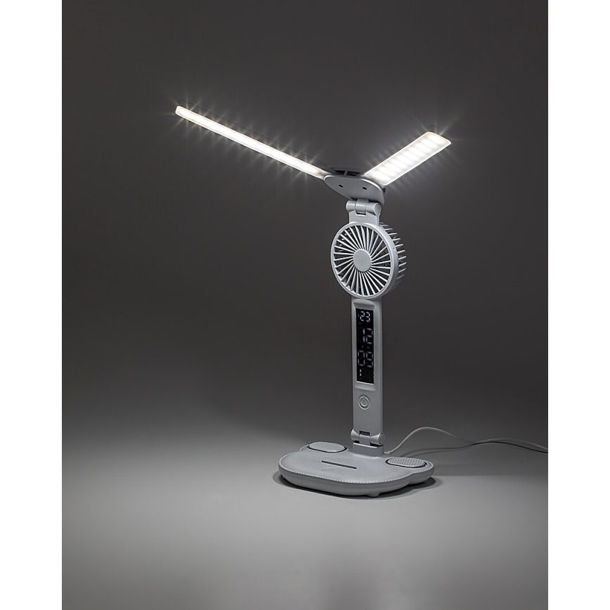 Rabalux - Dimbare LED-tafellamp met ventilator en display LED/7W/5V 3000/4000/6500K