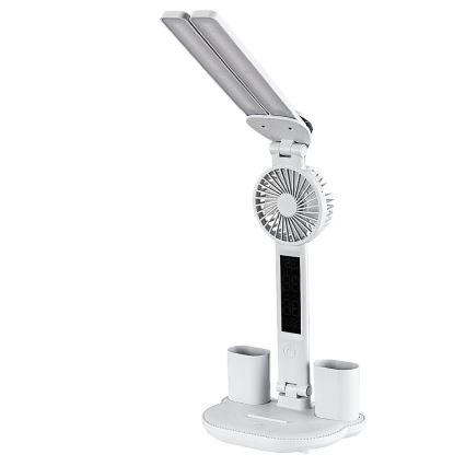 Rabalux - Lampe de table LED à intensité variable avec ventilateur et écran LED/7W/5V 3000/4000/6500K