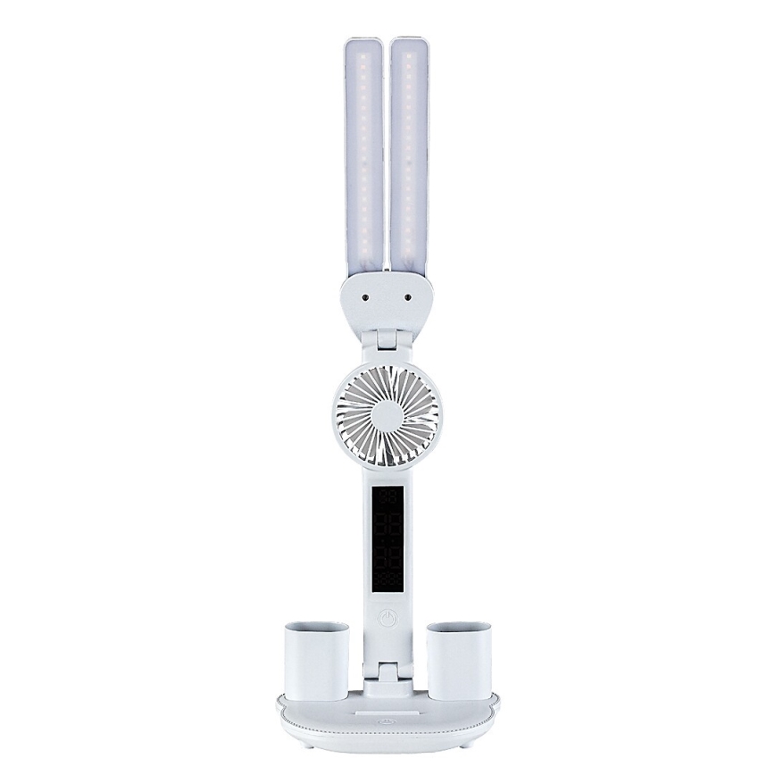Rabalux - Lampe de table LED à intensité variable avec ventilateur et écran LED/7W/5V 3000/4000/6500K