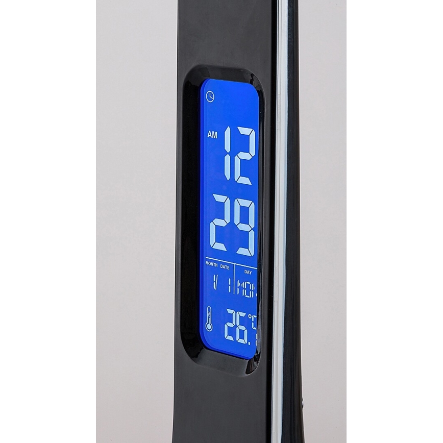 Rabalux - LED dimbare bureaulamp met display LED/7W/5V 4000K zwart