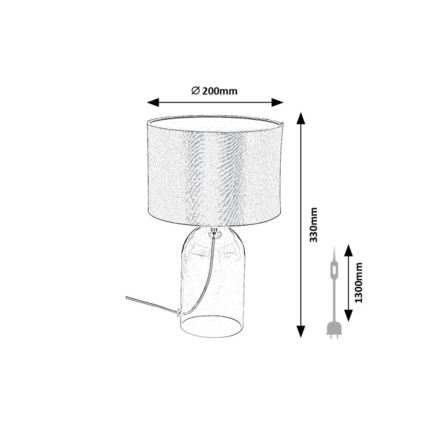 Rabalux - Tafellamp 1xE14/40W/230V Ø 20 cm