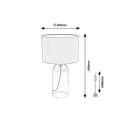 Rabalux - Lampe de table 1xE14/40W/230V Ø 26 cm