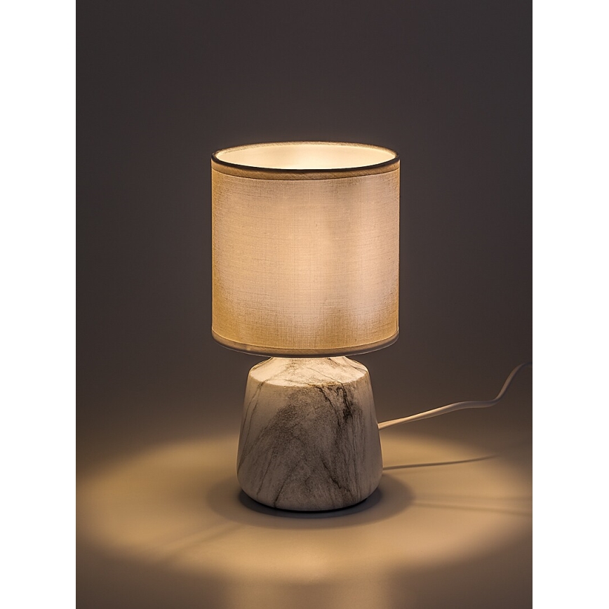 Rabalux - Lampe de table 1xE14/40W/230V blanche/effet marbre