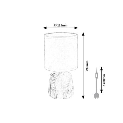 Rabalux - Tafellamp 1xE14/40W/230V wit/marmerdecor