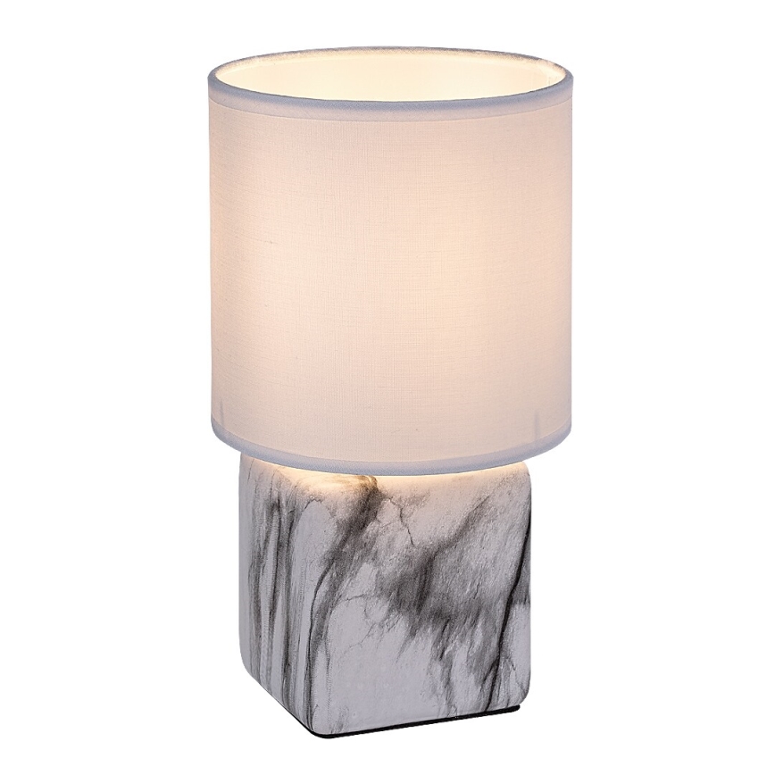 Rabalux - Lampe de table 1xE14/40W/230V blanche/décor effet marbre