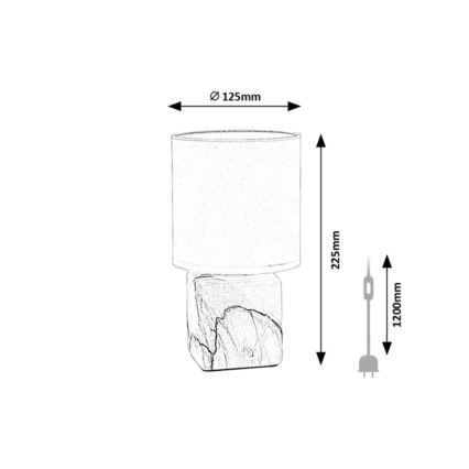 Rabalux - Tafellamp 1xE14/40W/230V wit/marmerdecor