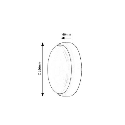 Rabalux - LED Plafondlamp voor buiten LED/15W/230V IP54 zwart