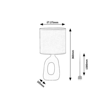 Rabalux - Lampe de table 1xE14/40W/230V bleue