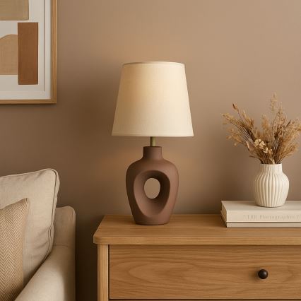 Rabalux - Tafellamp 1xE14/25W/230V bruin/crème