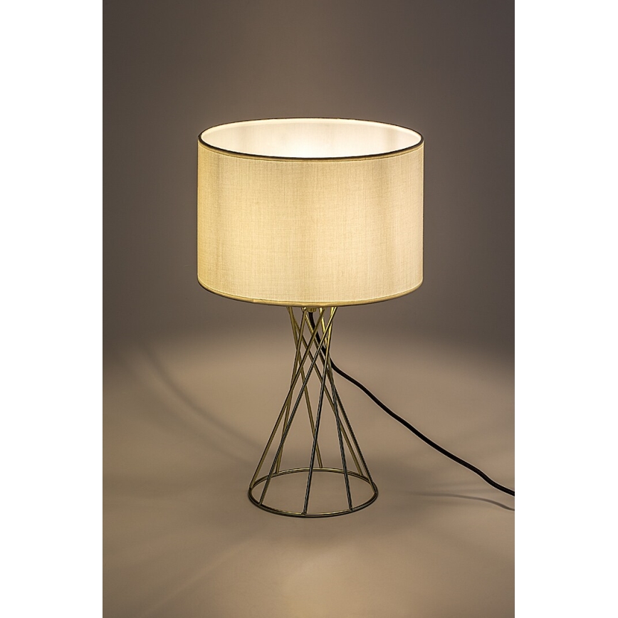 Rabalux - Lampe de table 1xE27/40W/230V dorée/blanche