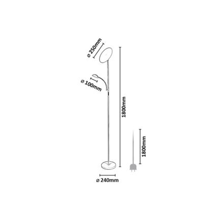 Rabalux - LED dimbare vloerlamp LED/23W/230V 3000/4200/6500 beige