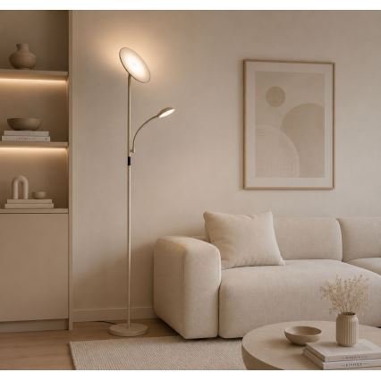 Rabalux - Lampadaire dimmable LED/23W/230V 3000/4200/6500 beige
