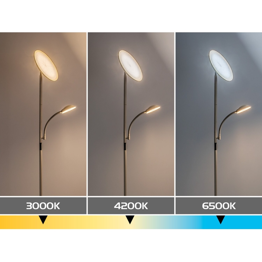 Rabalux - Lampadaire dimmable LED/23W/230V 3000/4200/6500 beige